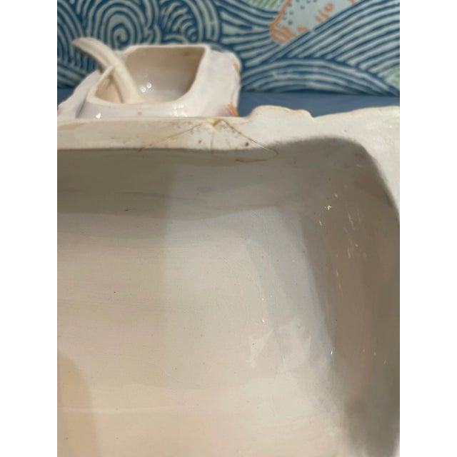 1976 Italian Majolica Asparagus Sauce Tureen For Sale In New Orleans - Image 6 of 8