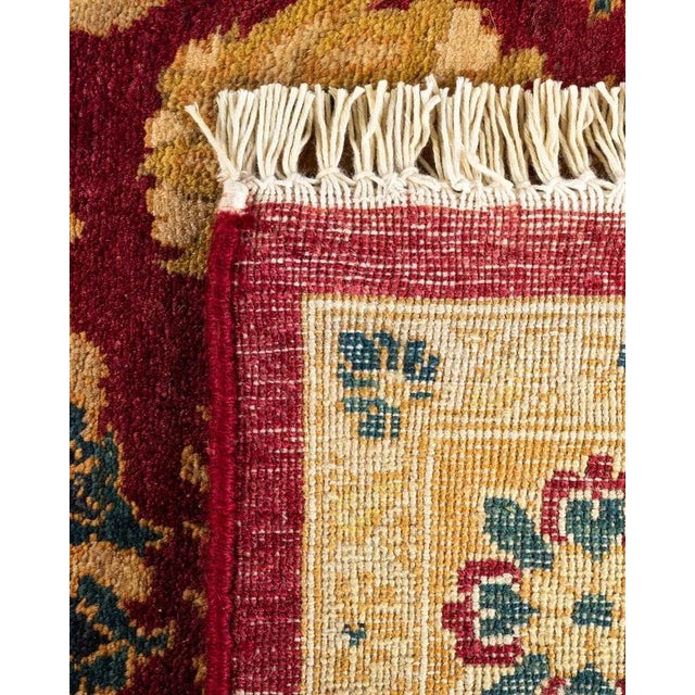2000 - 2009 Mogul, One-of-a-Kind Hand-Knotted Area Rug in Red, 8' 1" x 10' 4" For Sale - Image 5 of 8