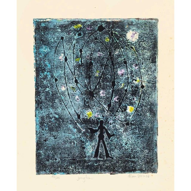 Juggler - Original Etching on Paper by Alain Ducros - 1954 1954 For Sale