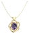 Oval Amethyst with Diamond Accent Necklace For Sale