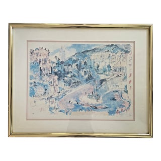 LeRoy Neiman Mid Century Authentic Framed Signed Lithograph and Art Book Set For Sale