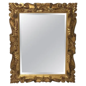 Italian Carved 22-Carat Gold Leaf Giltwood Mirror