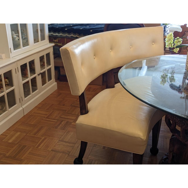 Bernhardt Bernhardt Beautiful Vintage Hard to Find Chic Two Curved Dining Benches For Sale - Image 4 of 6