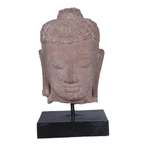 Early 20th Century Sandstone Buddha Head, Northern India