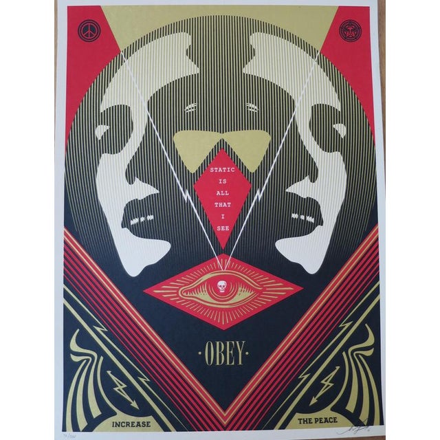 Shepard Fairey (Obey), I See Static Red, 2016, Silkscreen For Sale - Image 7 of 7