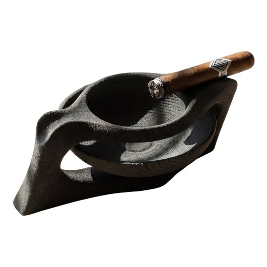 3D Printed Black Sand Sculptural Ashtray by Bryant Creative Industries S.L. For Sale