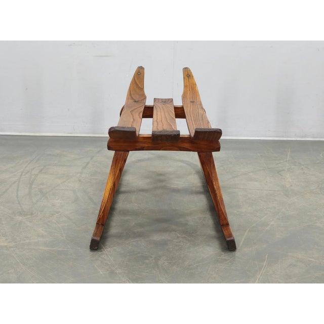 Czech Art Deco Oak Sled, 1930s For Sale - Image 4 of 15