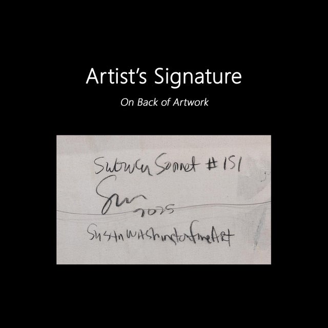 Subway Sonnet #151 - Collage Mixed Media Abstract Expressionism Original Artwork by Susan Washington For Sale - Image 9 of 9