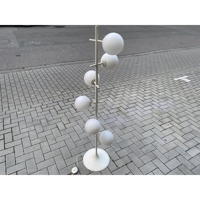 Metal Swiss White Atomic Floor Lamp by E. R. Nele for Temde, 1960s For Sale - Image 7 of 18