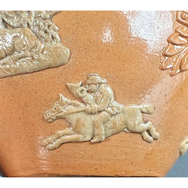 Beige Rare Antique 1900's Royal Doulton Dewar's Whiskey Salt Glazed Ceramic Pitcher For Sale - Image 8 of 12