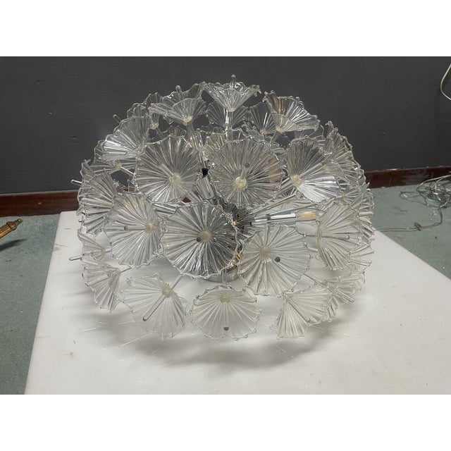 Murano Glass Handmade Flower Flushmount by Contemporanea Srl, Italy, 1990s For Sale - Image 8 of 12