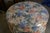 Shabby Chic 1990s Round Colorful Blue Pink Yellow Floral Cocktail Ottoman For Sale - Image 3 of 10