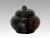 Mid 20th Century Mid 20th Century Lucky Peach Yixing Zisha Chinese Unglazed Red Leaf Tea Pot With Twig Handle on Carved Wood Stand For Sale - Image 5 of 10