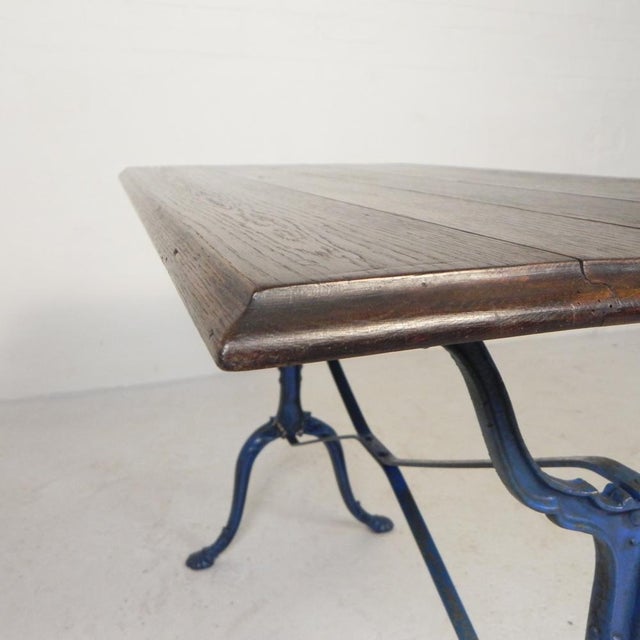Bistro Table with Oak Top, 1930s For Sale - Image 18 of 18