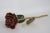 Gold Lacquer Red and Green Dipped Gold Trim Rose 4522b For Sale - Image 8 of 10