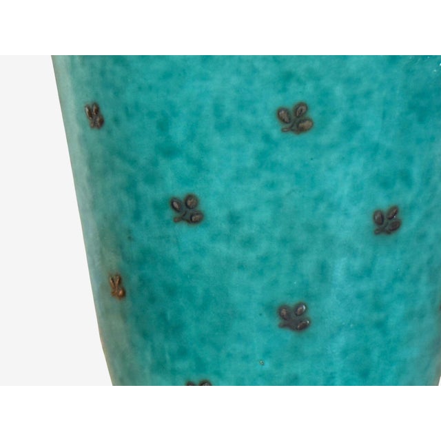 Wilhelm Kage, Green Ceramic, Argenta Vase, Sweden, 1930s For Sale In New York - Image 6 of 8