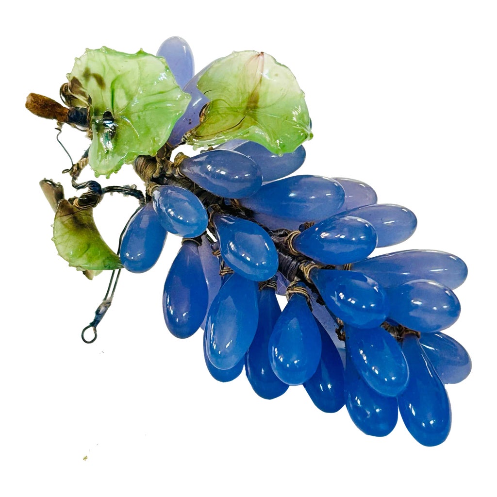Lot De 4 Grappes De Raisin En Verre De Murano - Multicolore, Occasion, Décoration Italienne