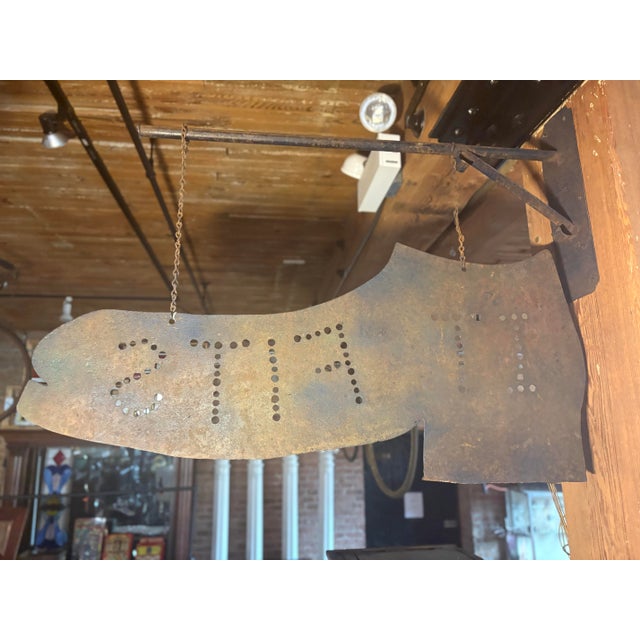Early Industrial Boutique Shoe Street Sign For Sale - Image 12 of 12
