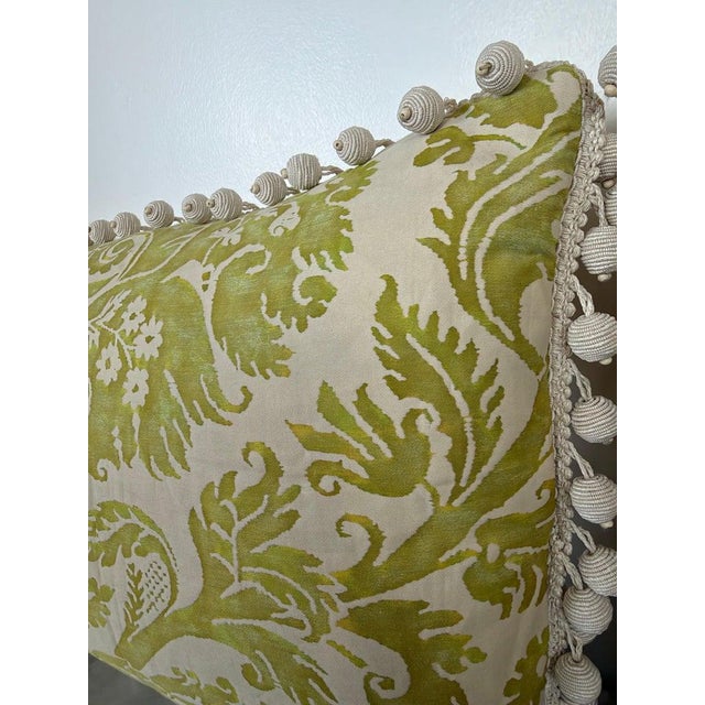Pair of Mariano Fortuny Pillows - With Designer Pom-Pom Trim For Sale - Image 9 of 18
