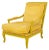 Louis XV Style Yellow Painted Upholstered Armchair For Sale - Image 10 of 10