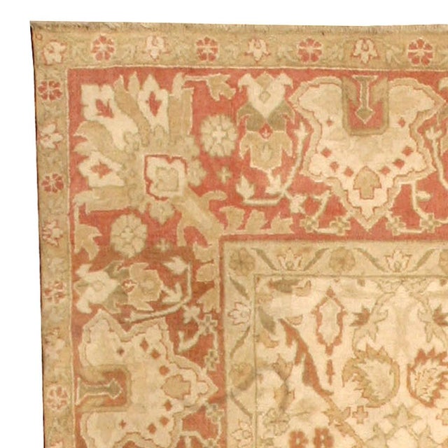 Indian Antique Indian Amritsar Handmade Wool Rug For Sale - Image 3 of 4