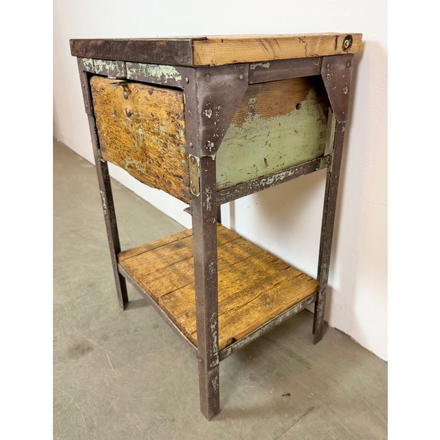 Vintage Industrial Iron Chest of Drawers, 1950s For Sale - Image 9 of 18