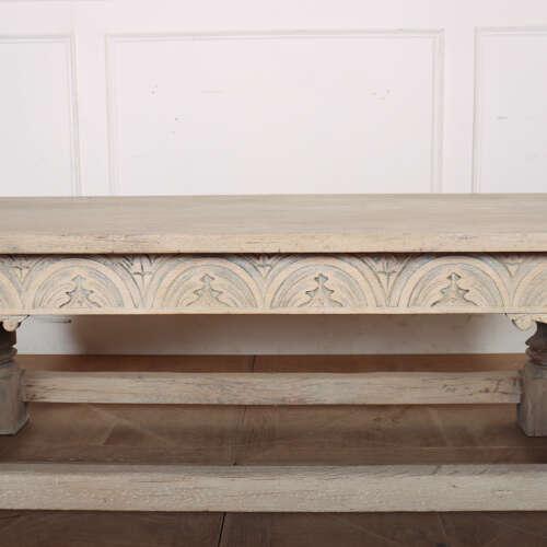 English Carved Oak Coffee Table For Sale - Image 11 of 12