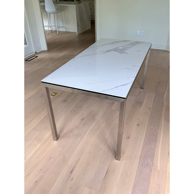 2020s Room & Board White Ceramic Rand Dining Table For Sale - Image 5 of 11