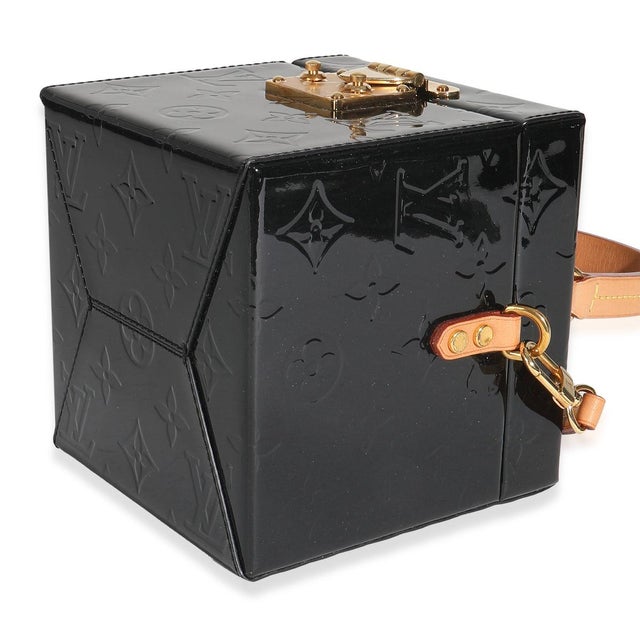 Animal Skin Black Monogram Vernis Bleecker Box For Sale - Image 7 of 9