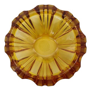 Large Vintage Pressed Glass Bowl, 1960s For Sale