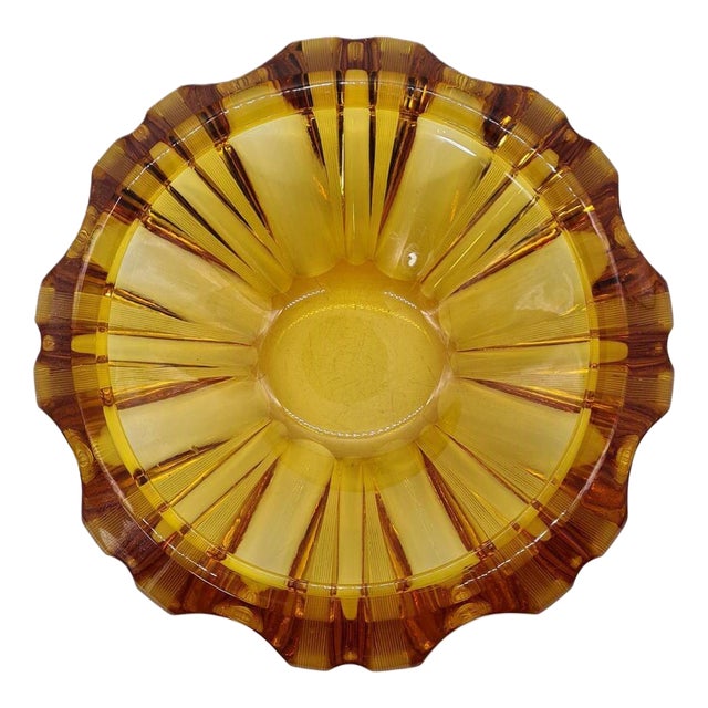 Large Vintage Pressed Glass Bowl, 1960s For Sale