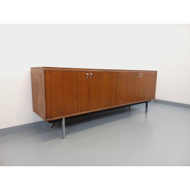 Vintage Sideboard in Rosewood and Chrome-Plated Metal by Alain Richard, 1960s For Sale - Image 11 of 18