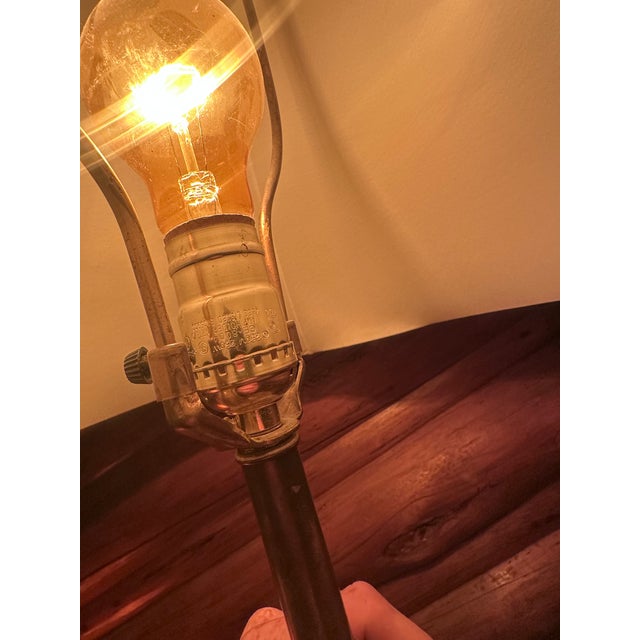Vintage Hollywood Regency Frederick Cooper Brass & Wood Trophy Urn Lamp For Sale - Image 10 of 12