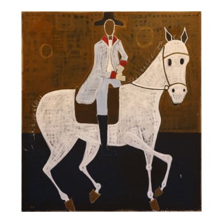 Large Contemporary Equestrian Portrait. Horse Oil Painting For Sale