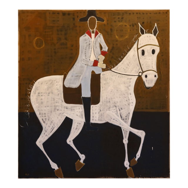 Large Contemporary Equestrian Portrait. Horse Oil Painting For Sale