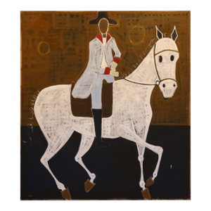 Large Contemporary Equestrian Portrait. Horse Oil Painting
