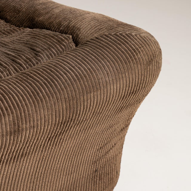 Mid-Century Modular Lounge Chair with Corduroy Upholstery, Antique, France, 20th Century For Sale - Image 10 of 12