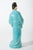 Sky Blue Early 20th Century Chinese Figurine of Lady in Blue With Fan For Sale - Image 8 of 17