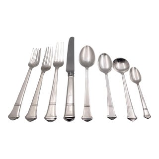 Tiffany & Co. Sterling Silver 1923 65-Piece Windham Flatware Set in Art Deco Style For Sale