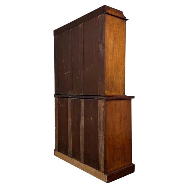 Brown Antique Victorian Mahogany Bookcase, 1880 For Sale - Image 8 of 12