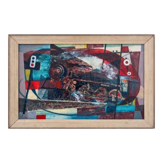 Harry Morningstern "Engine" Oil on Canvas For Sale