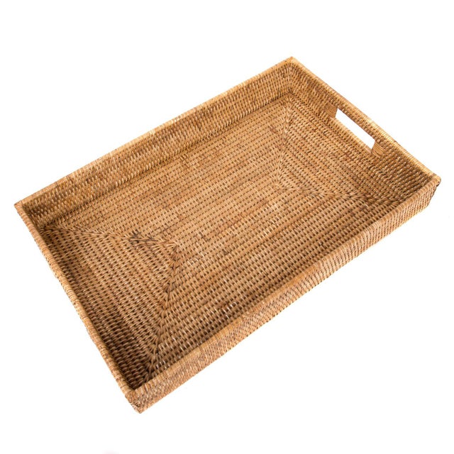 Artifacts Rattan Rectangular Tray For Sale