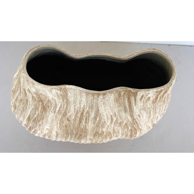 beautiful and fluid Revelation Organic Modern Hand Finished Water Lily Vase, showroom floor sample