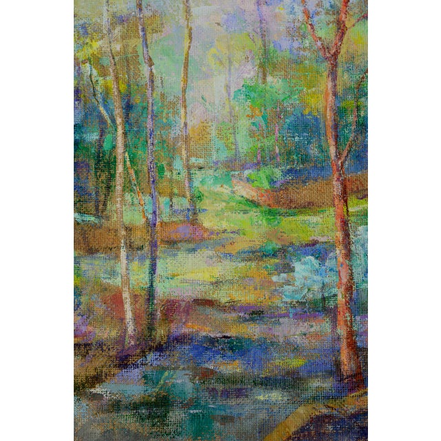 Alfonso Pragliola, Sentieri Verdeggianti Landscape, Mixed Media on Canvas, 2019 For Sale - Image 3 of 6