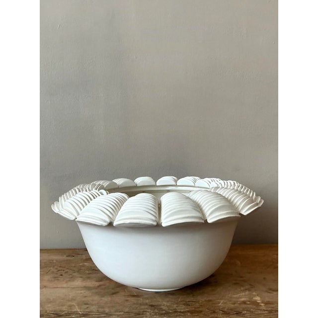 Ceramic Vintage Boho Matte Ceramic Bowl For Sale - Image 7 of 10