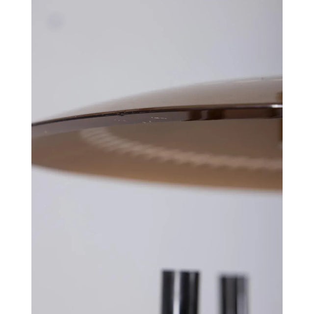 Metal Italian Brass and Pink Glass Chandelier, 1950s For Sale - Image 7 of 10