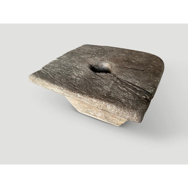 Contemporary 1920s Ancient Wood Coffee Table Curated By Andrianna Shamaris For Sale - Image 3 of 6