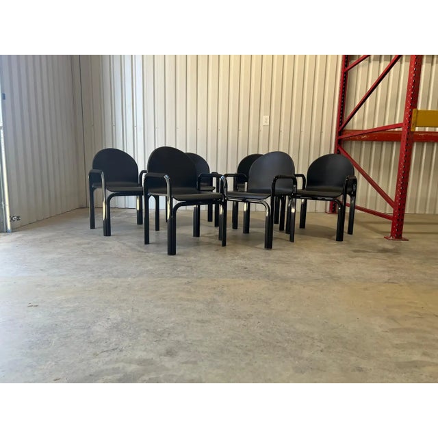 This striking set of six (6) 'Orsay' dining chairs was designed by Gae Aulenti for Knoll International, one of the most...