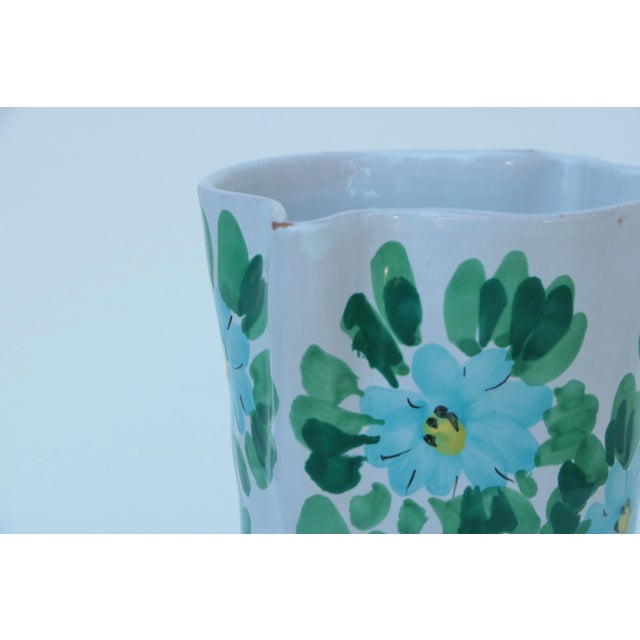 Fratelli Fanciullacci Blue & White Floral Pottery Vase For Sale In Madison - Image 6 of 8
