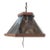 Vintage Mid-Century Modern Arts & Crafts Style Slag & Walnut Hanging Lamp For Sale